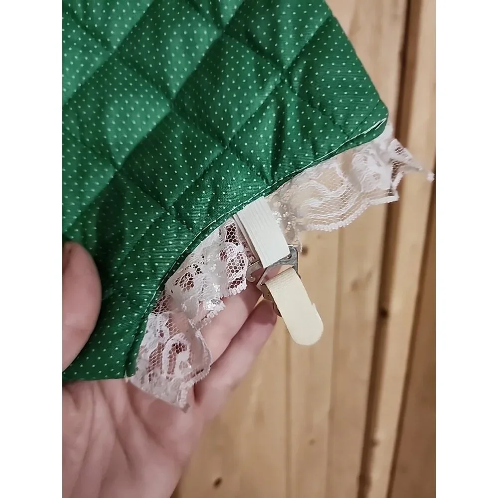 Vintage Handmade Novelty Lingerie Inspired Clothes Pin Bag Hanging with Garters